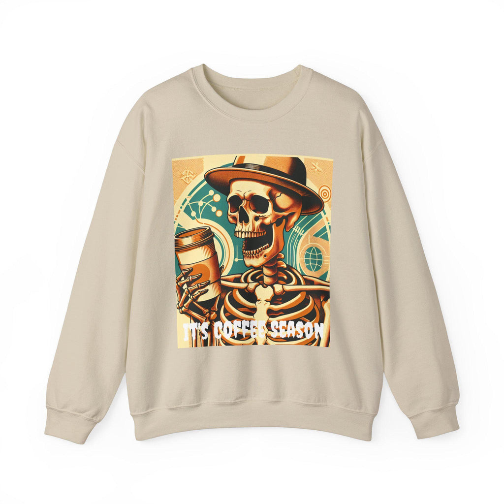 Skeleton Coffee Cup Sweatshirt, Halloween Skull Coffee Lover Pullover, Halloween Coffee Cup Sweatshirt, Spooky Coffee Cup Sweater, Halloween