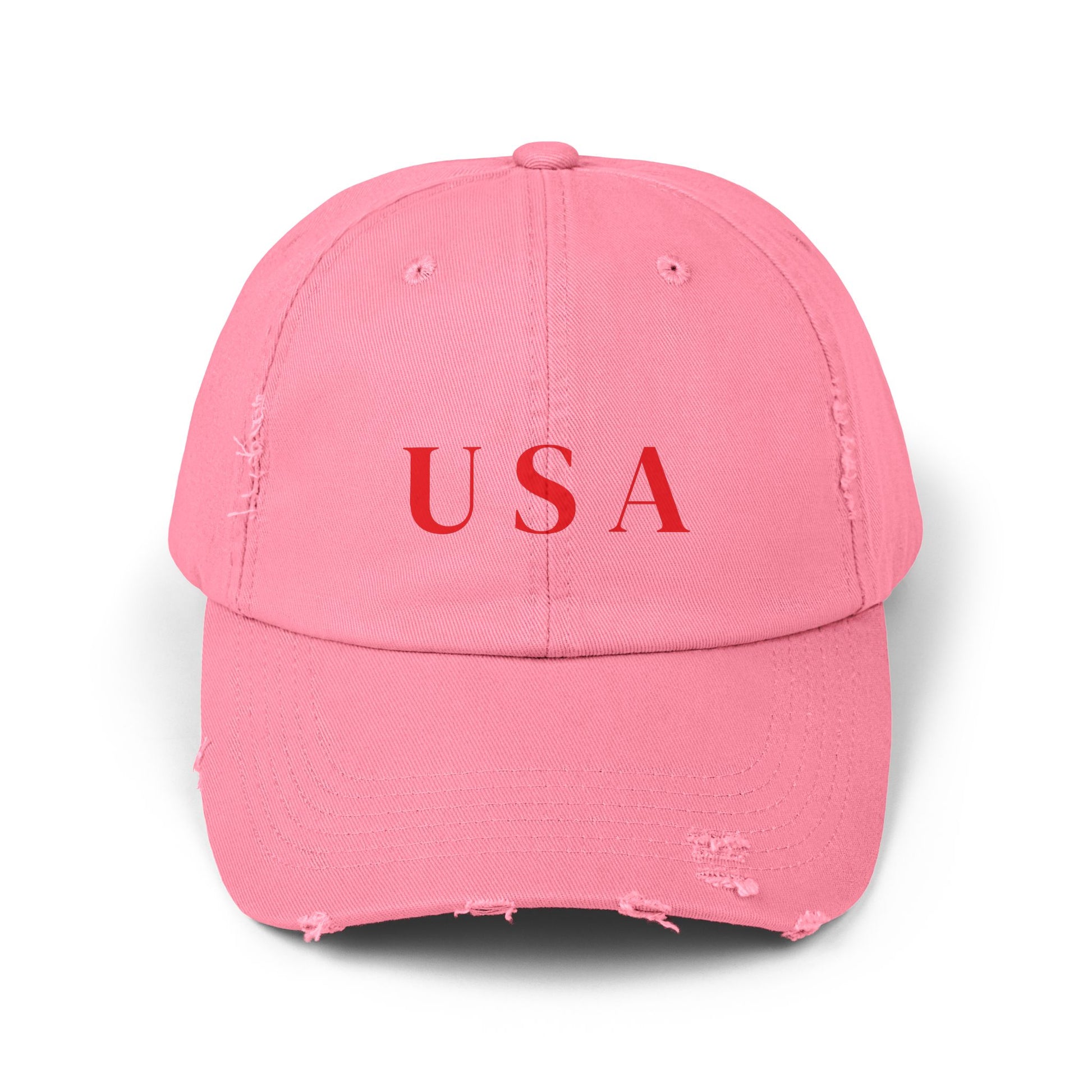 Distressed USA Baseball Cap — Vintage Patriotic Dad Hat
