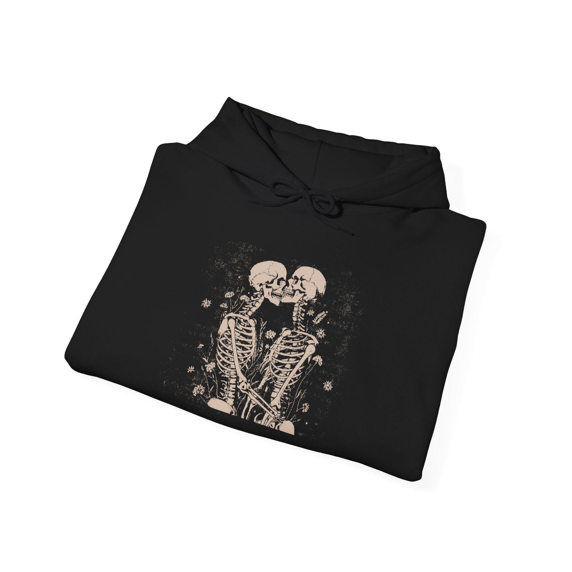 Skeleton Lovers Hoodie Sweatshirt, Funny Fall Couple Gift Shirt, Matching His and Hers Sweaters, Halloween Jumper, Spooky Skeleton
