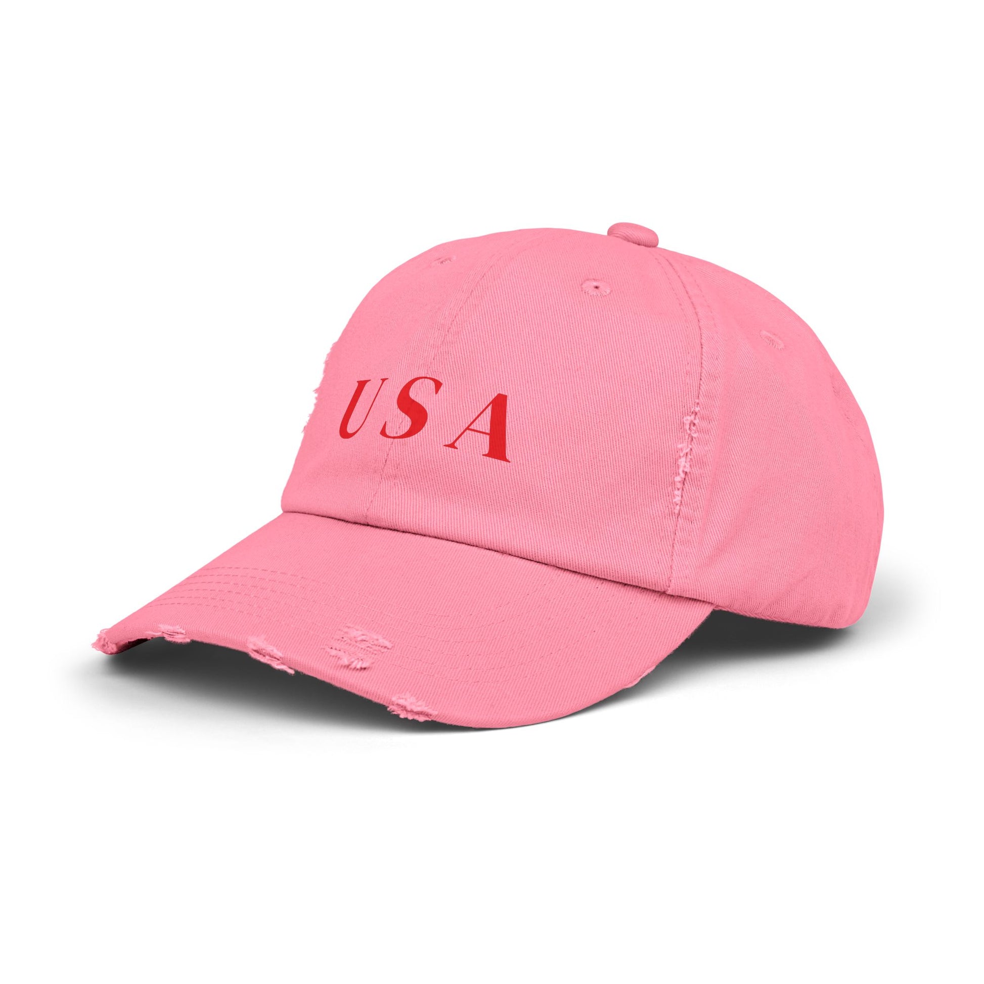 Distressed USA Baseball Cap — Vintage Patriotic Dad Hat