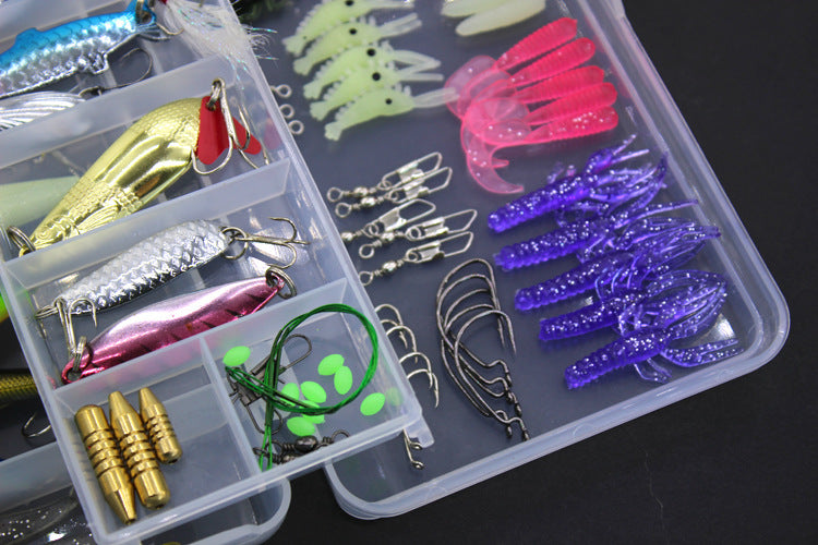Fishing Gear Gift for the fisherman or women 100 pieces + box set Soft Bait Set