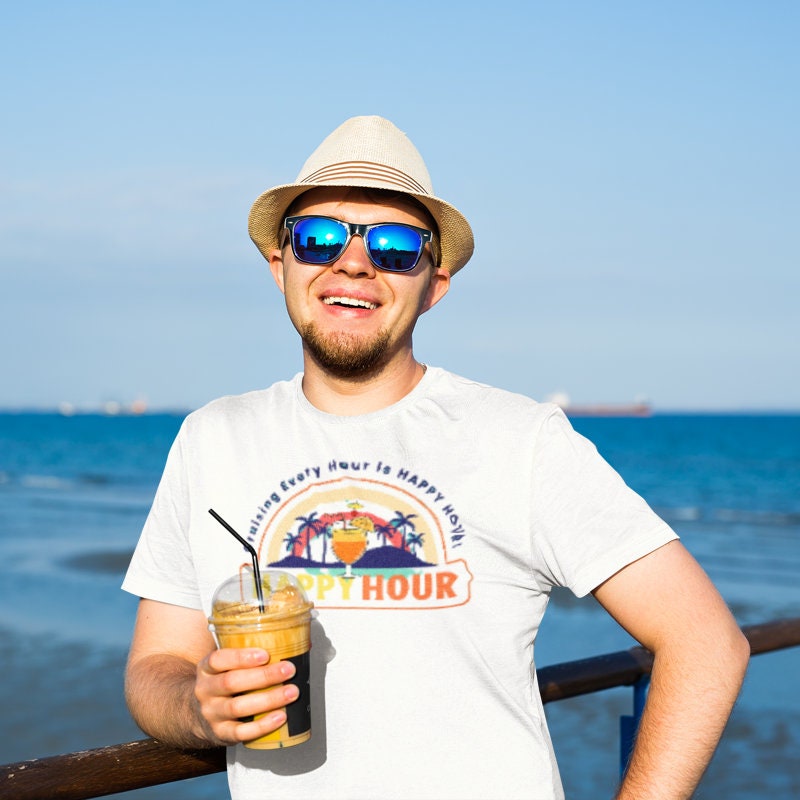 Cruise T-Shirt, Cruise Vacation Humor, Gift for cruise, "Every Hour is Happy Hour" T-shirt