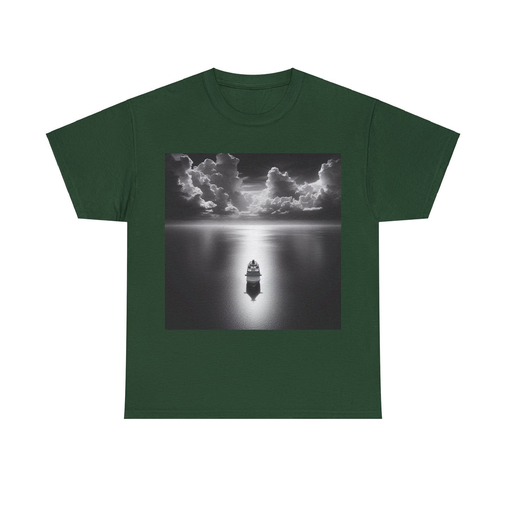 Ship on the moon lit ocean Tee Shirt