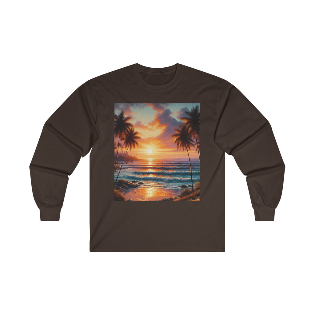 Beach graphic Long Sleeve Tee