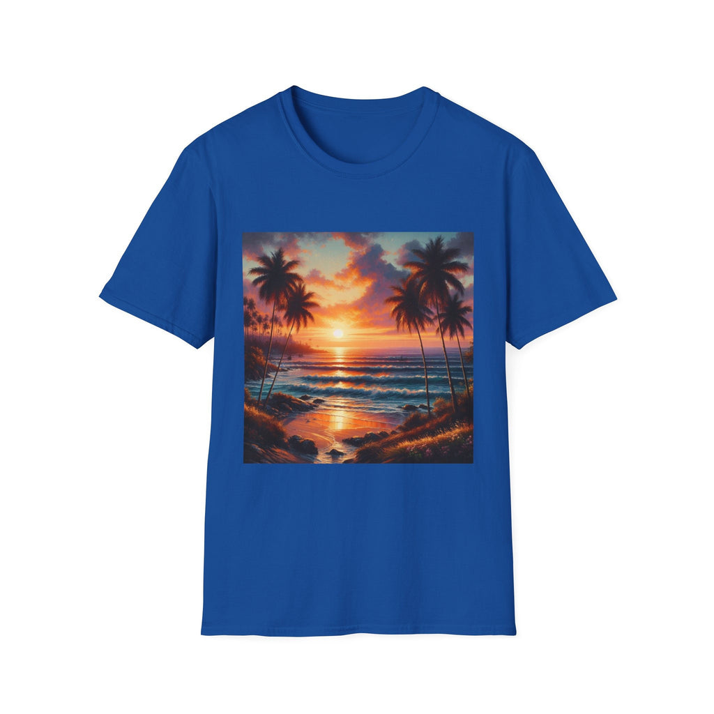 Ocean-Inspired Art Tee - Soft Cotton Cruise Wear - Ideal for Beach Trips - Great Gift for Sea Lovers Graphic Beach T-Shirt