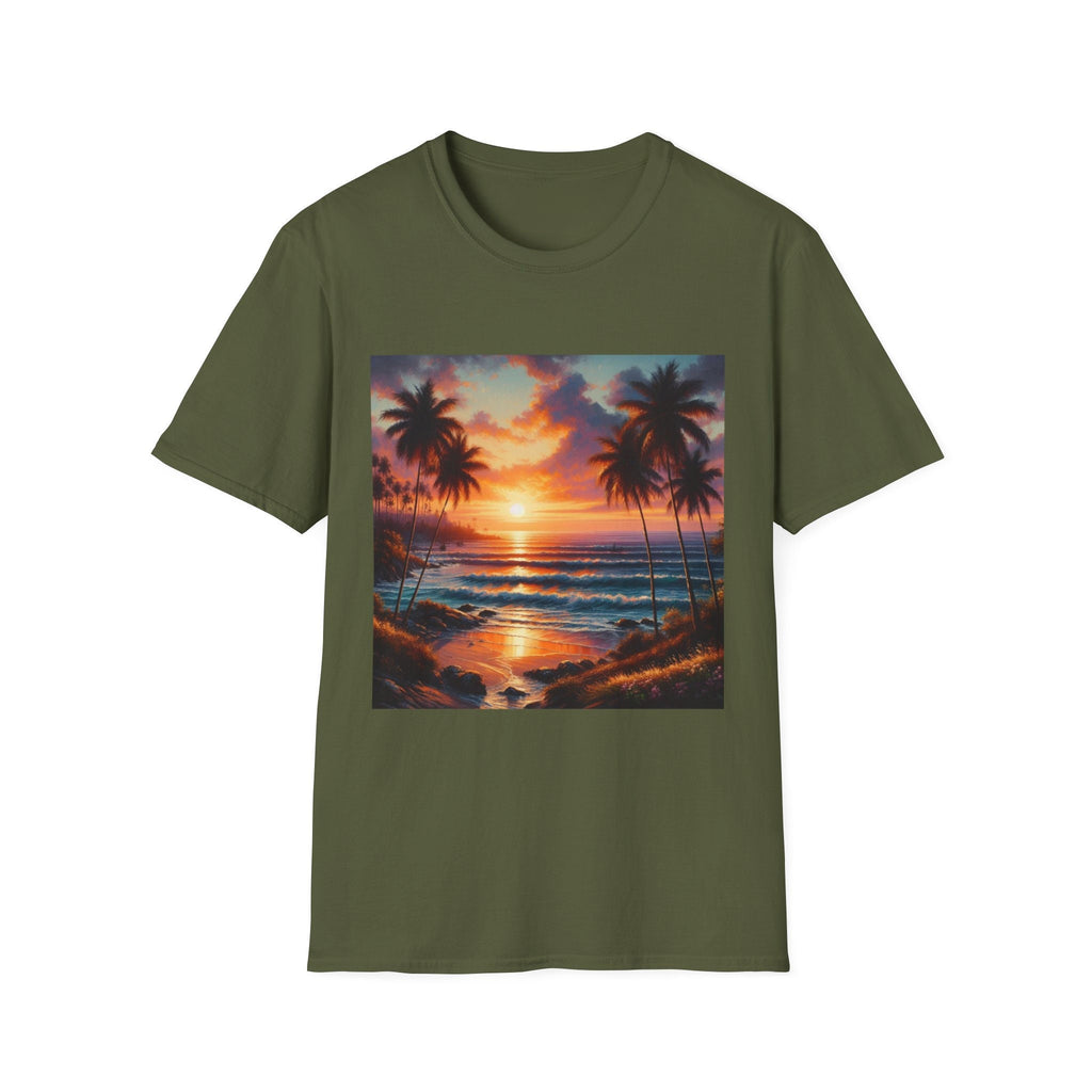 Ocean-Inspired Art Tee - Soft Cotton Cruise Wear - Ideal for Beach Trips - Great Gift for Sea Lovers Graphic Beach T-Shirt