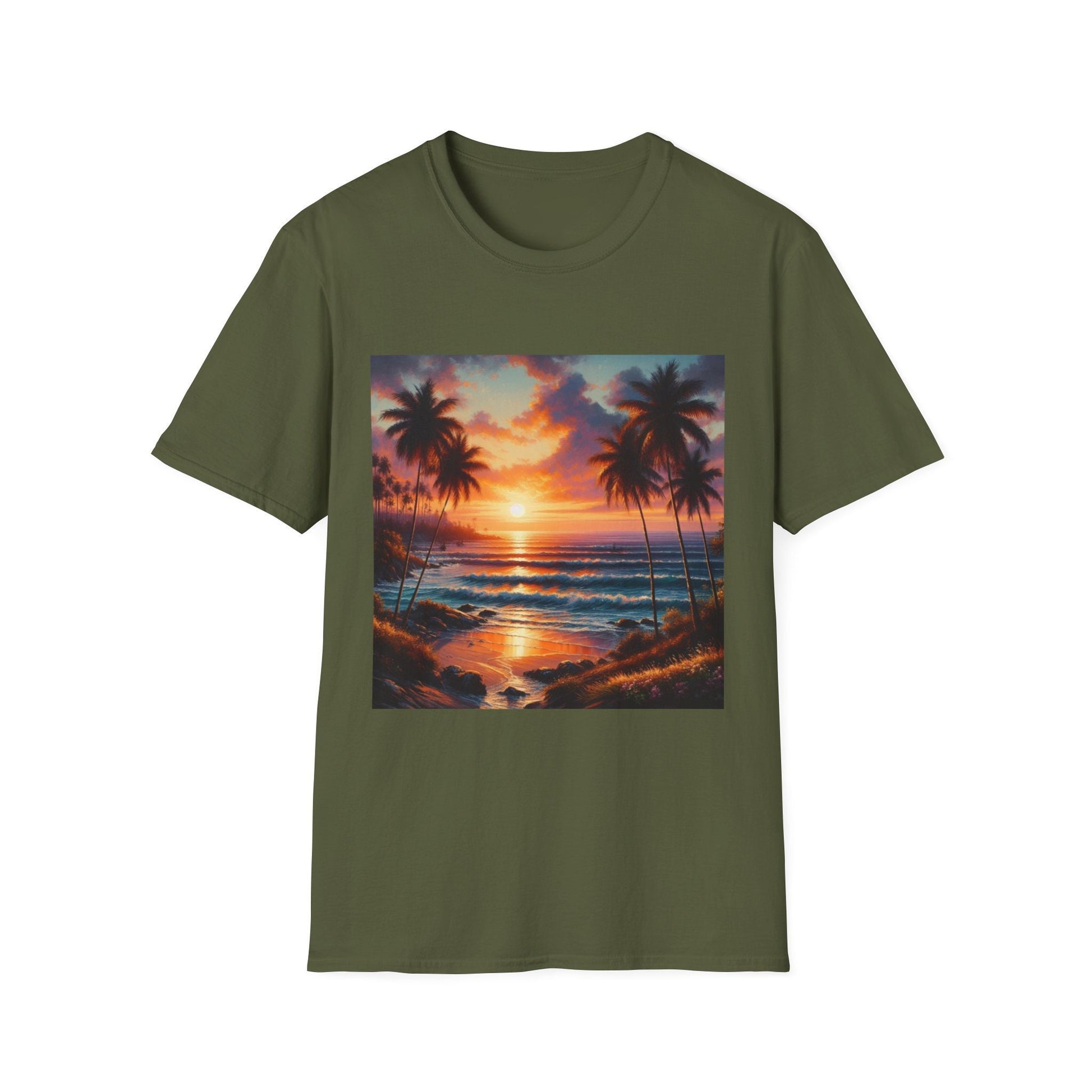 Ocean-Inspired Art Tee - Soft Cotton Cruise Wear - Ideal for Beach Trips - Great Gift for Sea Lovers Graphic Beach T-Shirt