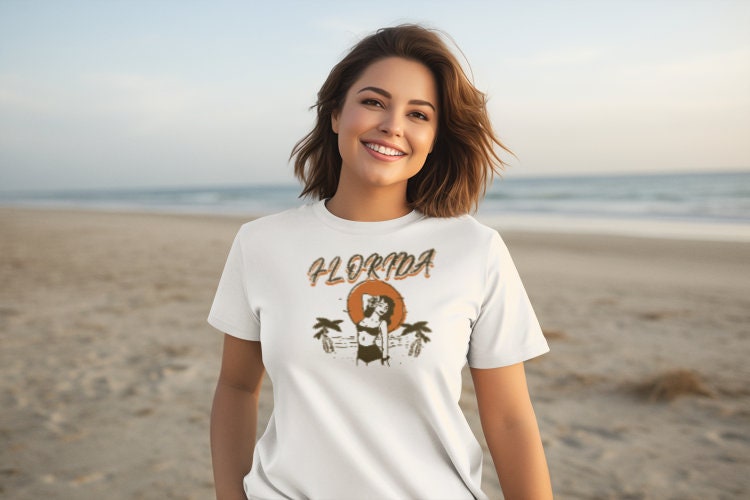 Women Retro Florida T-Shirt fun summer wear