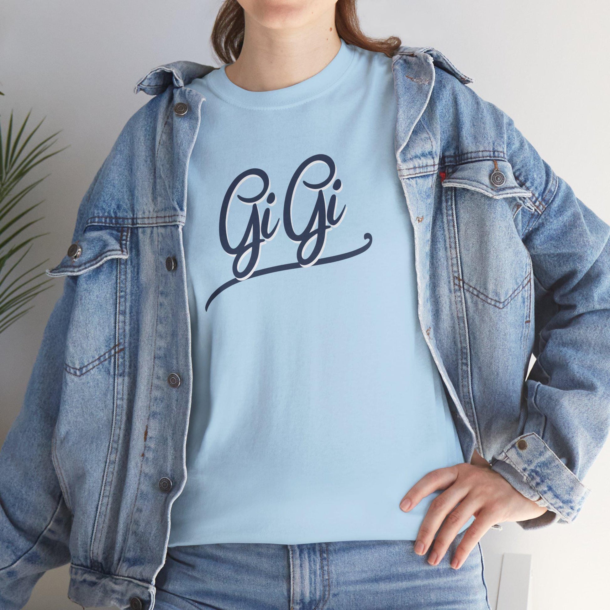 Gi Gi Unisex Heavy Cotton Tee - Casual Comfort, Gift for Friends, Family Reunion, Birthday, Everyday Wear, Comfortable Graphic Tee, Family