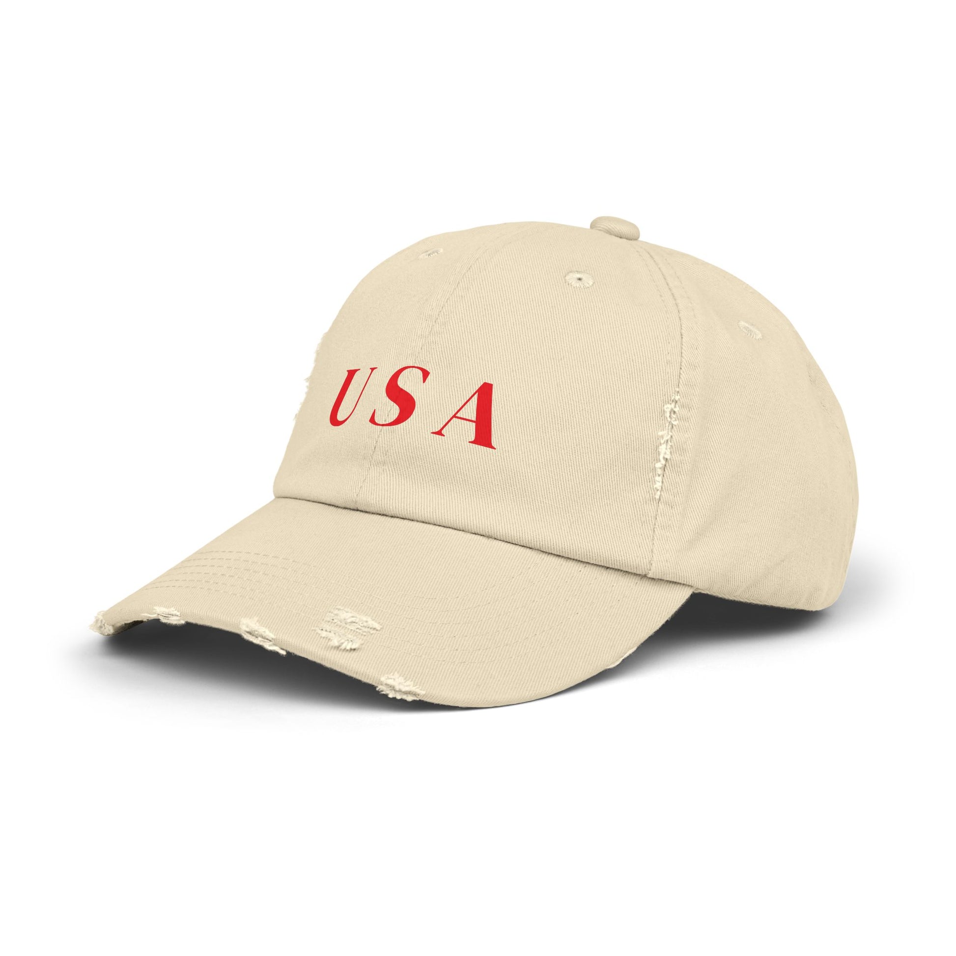 Distressed USA Baseball Cap — Vintage Patriotic Dad Hat