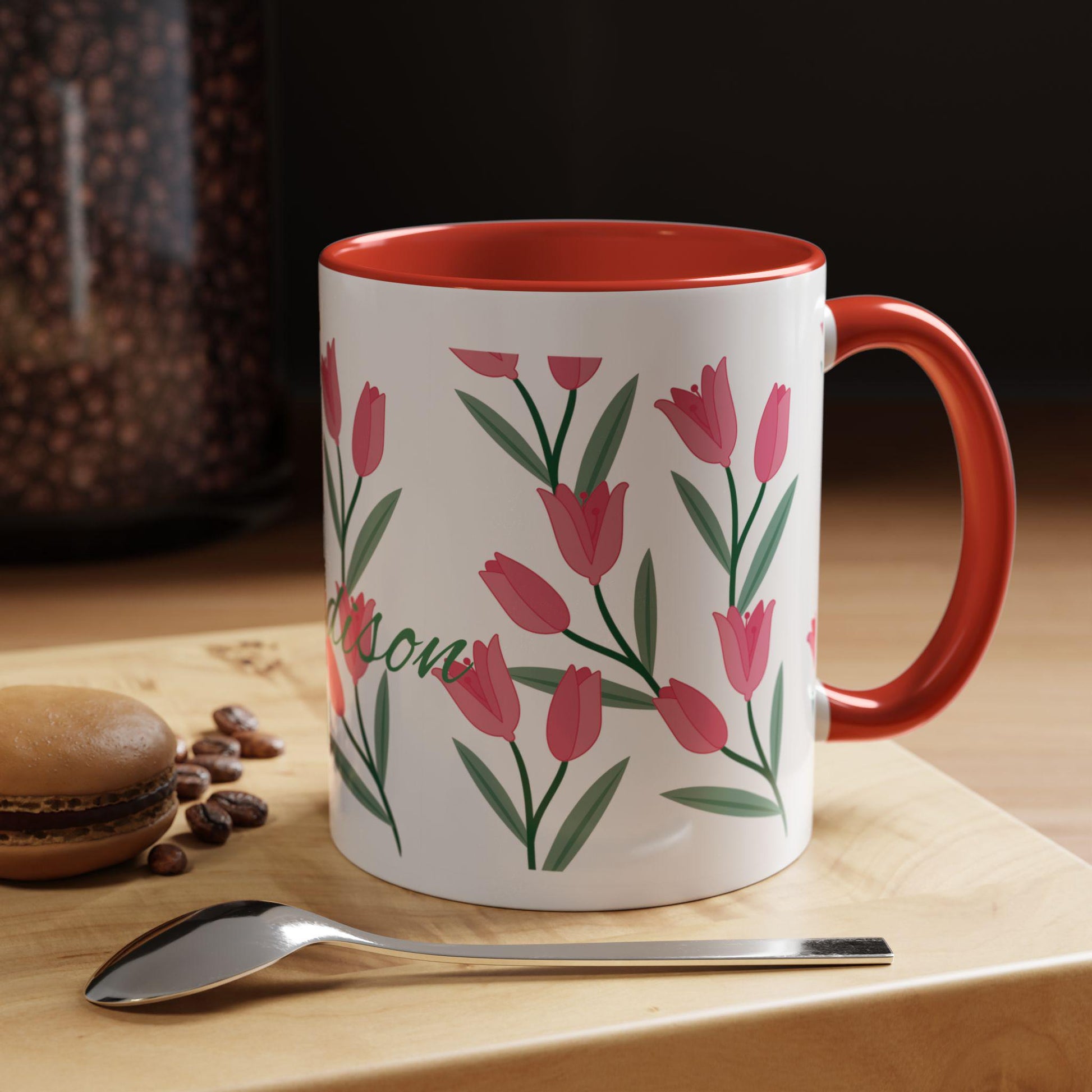 Personalized Colorful Matisse Accent Mug | Floral Art Lover Gift, Home Decor, Coffee Cup, Kitchenware, Unique Gift for Her