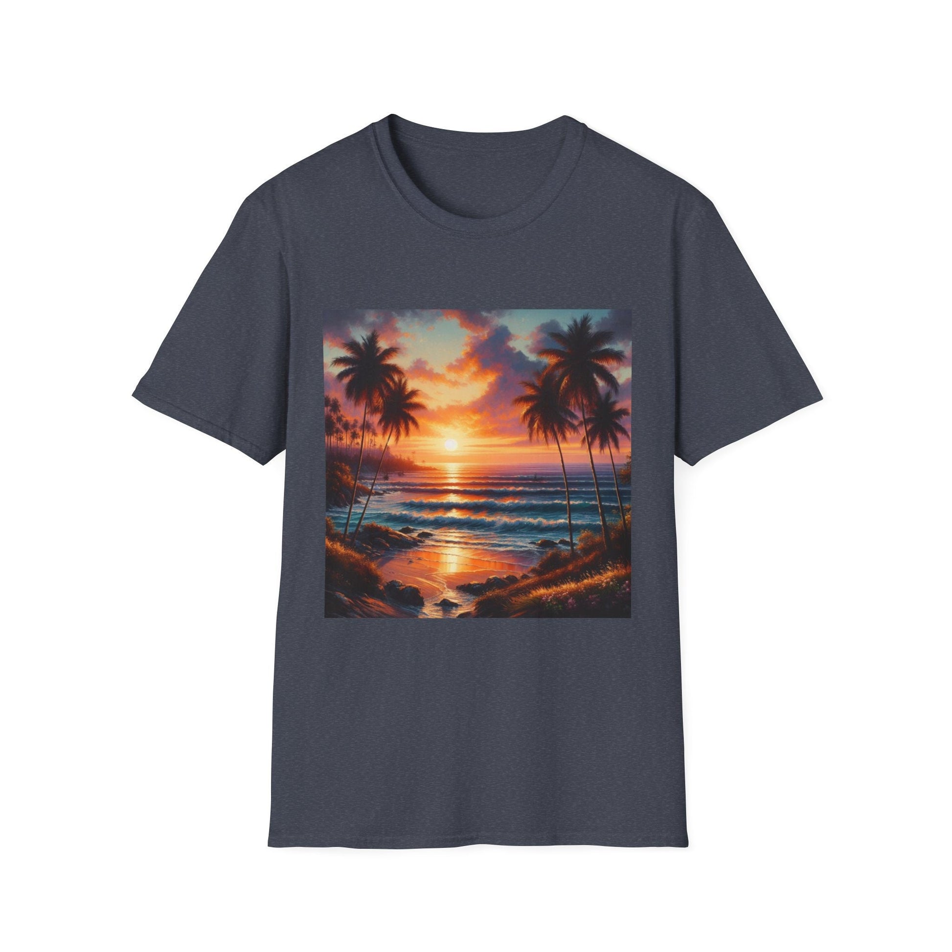 Ocean-Inspired Art Tee - Soft Cotton Cruise Wear - Ideal for Beach Trips - Great Gift for Sea Lovers Graphic Beach T-Shirt