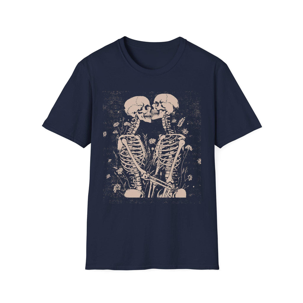 Skeleton Lovers Unisex T-Shirt, Funny Fall Couple Gift Shirt, Halloween Couples Shirts