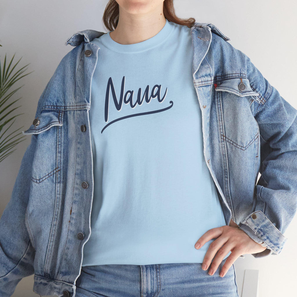 Nana Unisex Heavy Cotton Tee, Gift for Grandma, Comfortable Casual Shirt, Mother's Day Gift, Family Gatherings