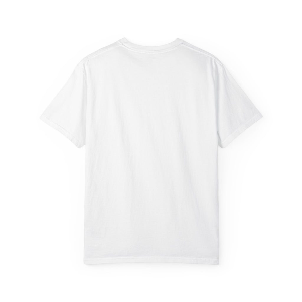 White Tee with Detailed Lying Tiger Illustration