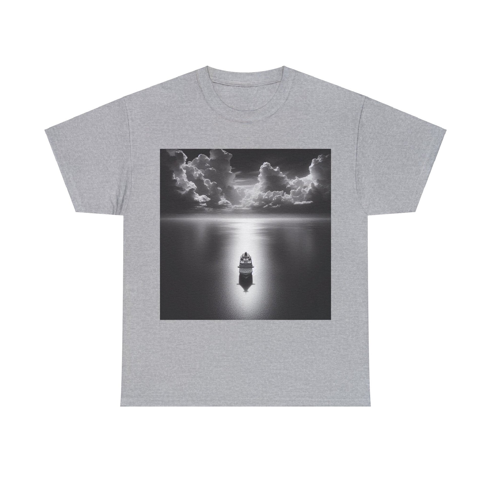 Ship on the moon lit ocean Tee Shirt