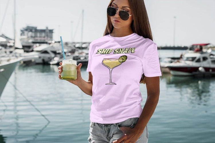 Fun summer Tee Ship Shape Cruise and boat T-Shirt "Ship Shape" drinking T-Shirt for cruises or Boating Fun gift idea great vacation Tee