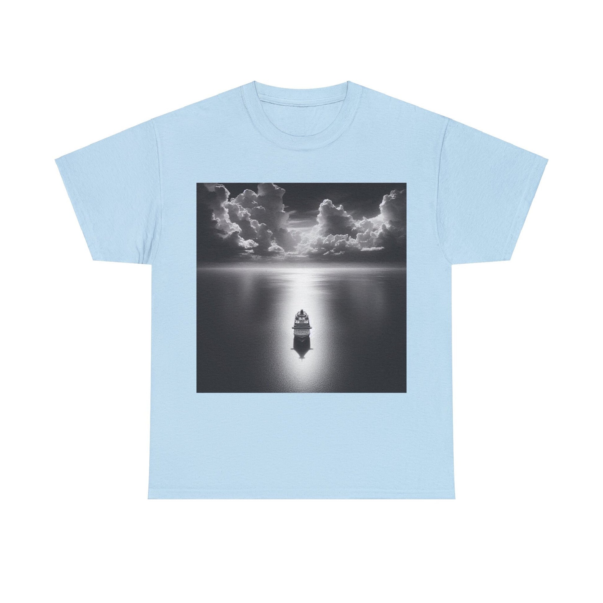 Ship on the moon lit ocean Tee Shirt