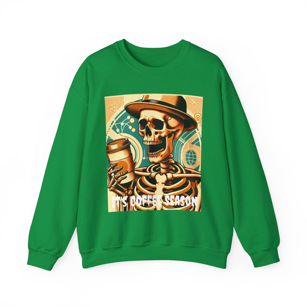 Skeleton Coffee Cup Sweatshirt, Halloween Skull Coffee Lover Pullover, Halloween Coffee Cup Sweatshirt, Spooky Coffee Cup Sweater, Halloween