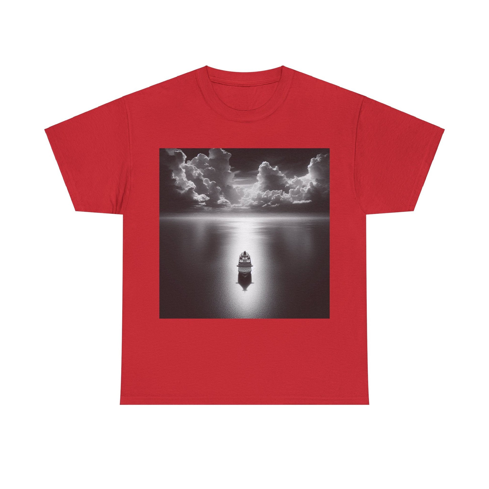 Ship on the moon lit ocean Tee Shirt