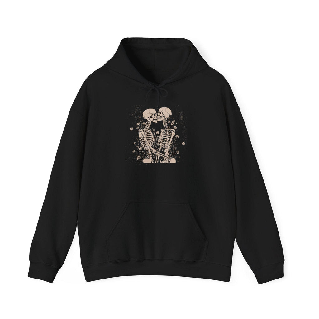 Skeleton Lovers Hoodie Sweatshirt, Funny Fall Couple Gift Shirt, Matching His and Hers Sweaters, Halloween Jumper, Spooky Skeleton