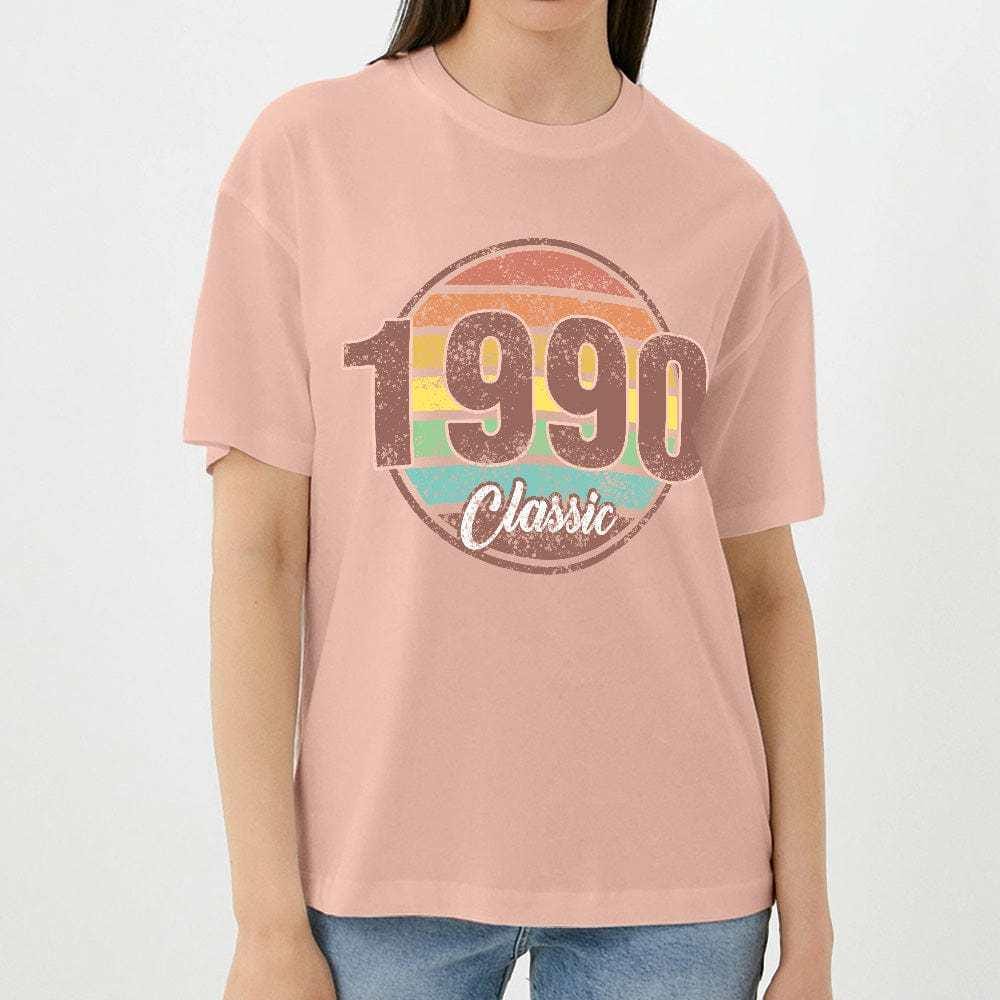 Retro T-Shirt Custom Year Classic Birthday T-Shirt Gifts Fashion Style Back-to-school Gift