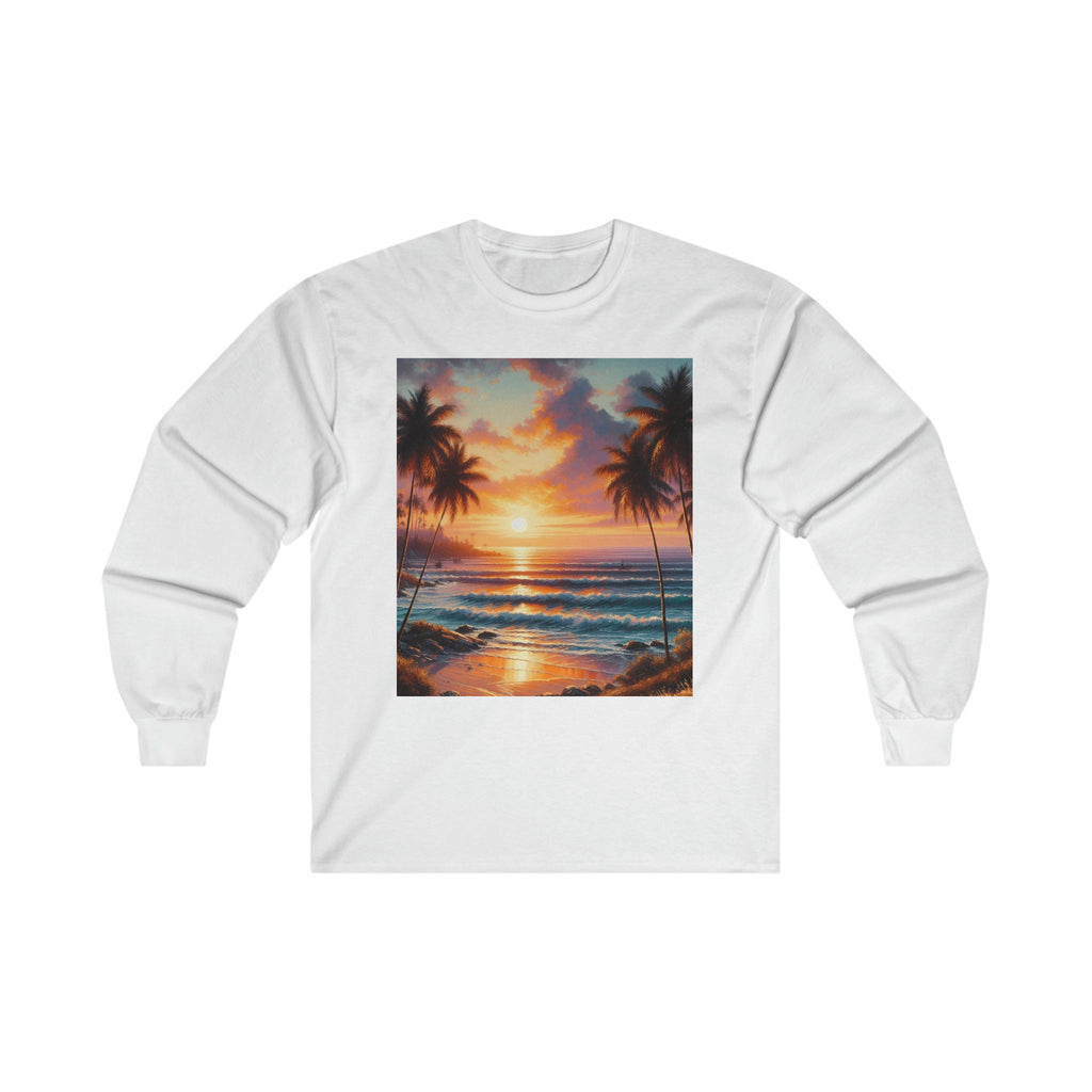 Beach graphic Long Sleeve Tee