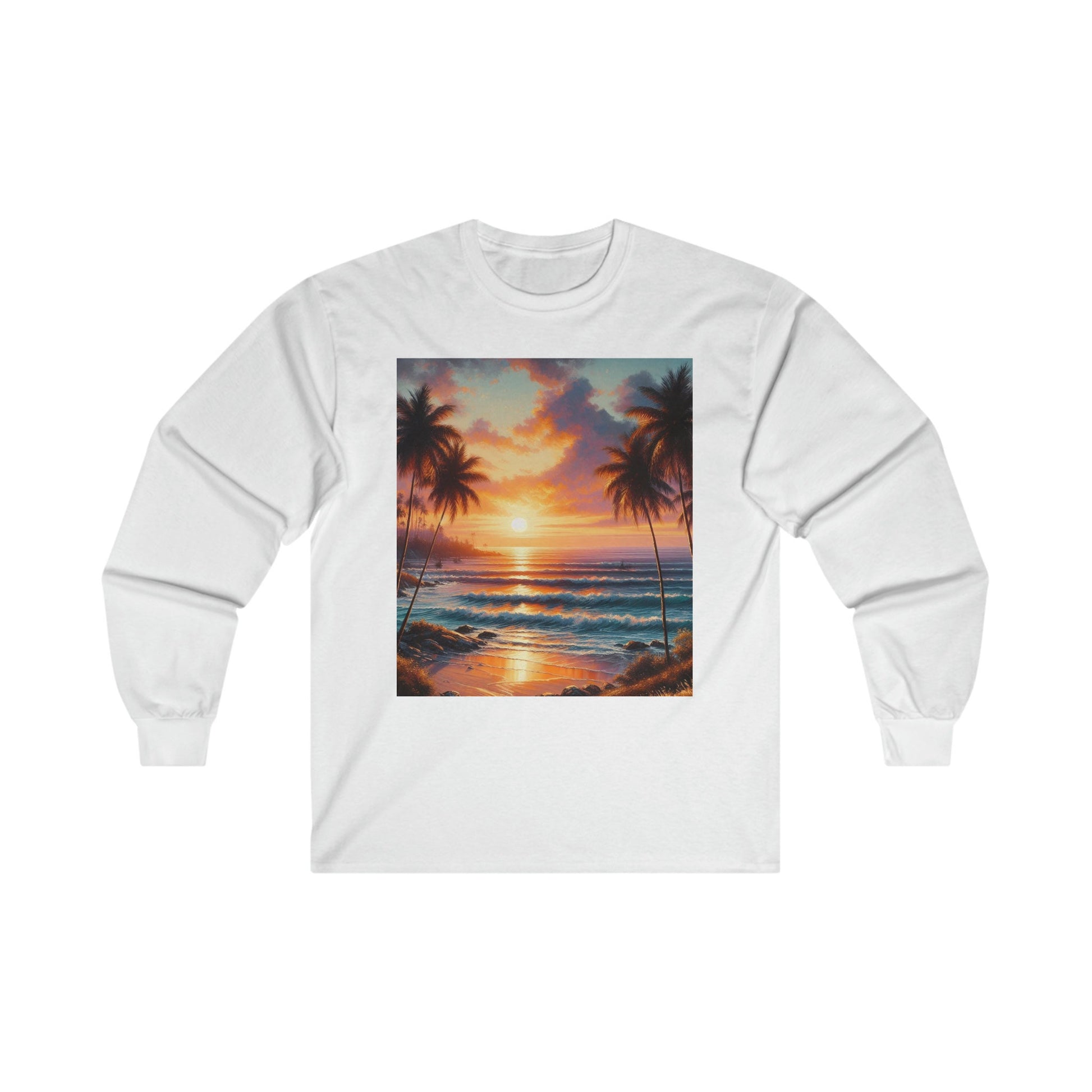 Beach graphic Long Sleeve Tee
