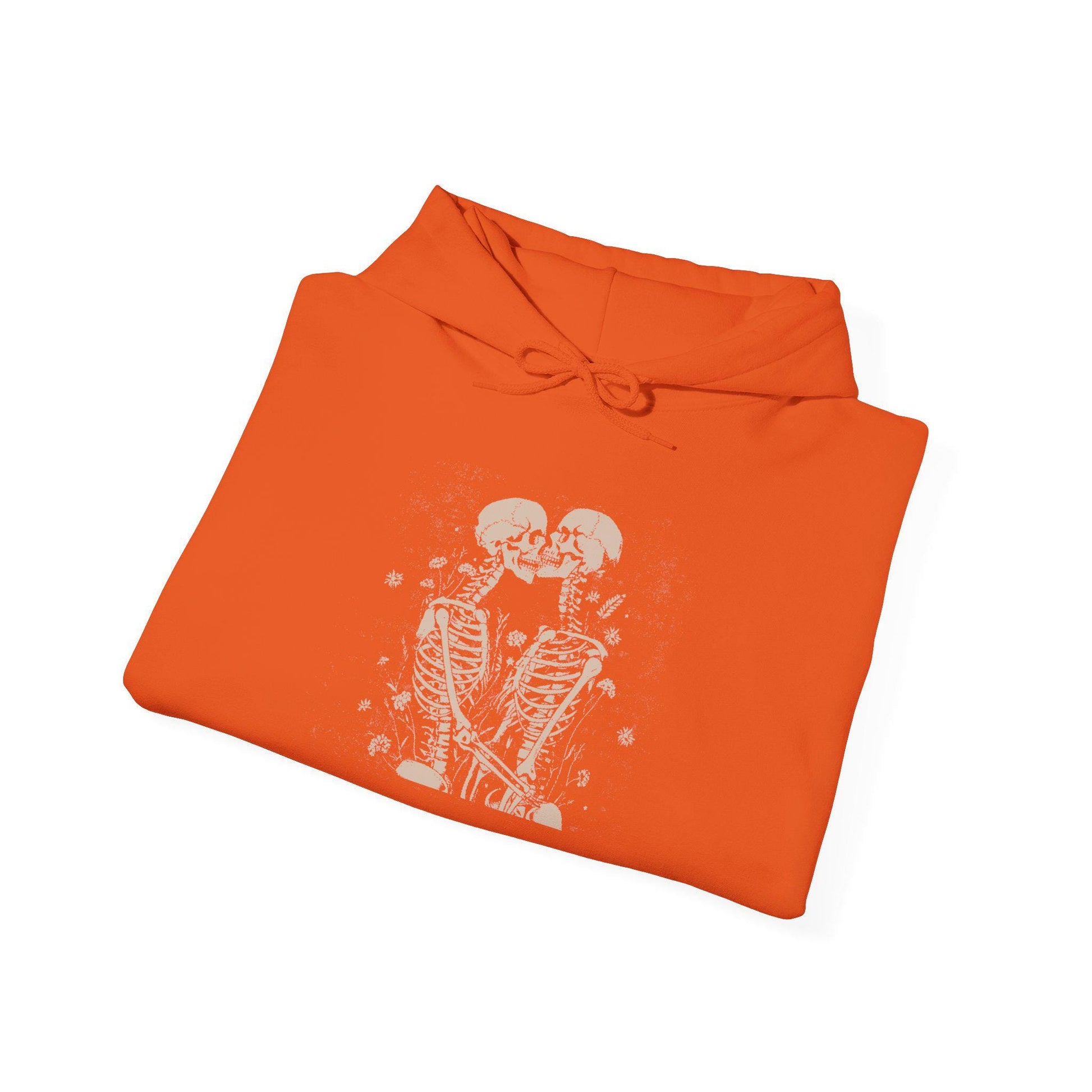Skeleton Lovers Hoodie Sweatshirt, Funny Fall Couple Gift Shirt, Matching His and Hers Sweaters, Halloween Jumper, Spooky Skeleton