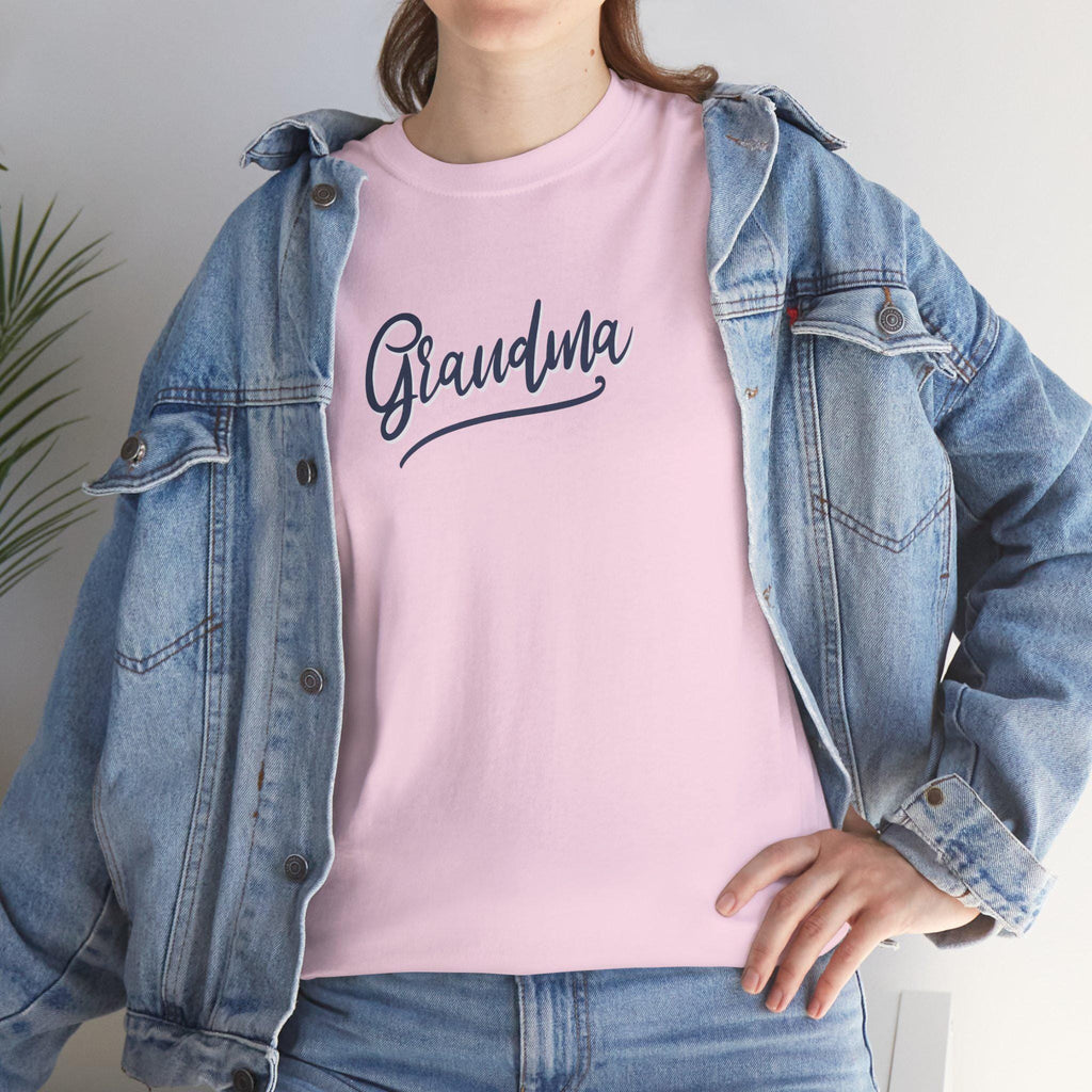 Grandma Unisex Heavy Cotton Tee, Gift for Grandma, Mother's Day Gift, Family Reunion Shirt, Comfortable Everyday Wear