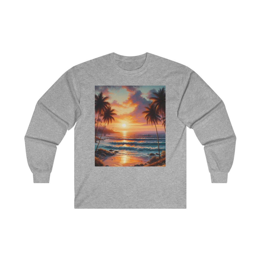 Beach graphic Long Sleeve Tee