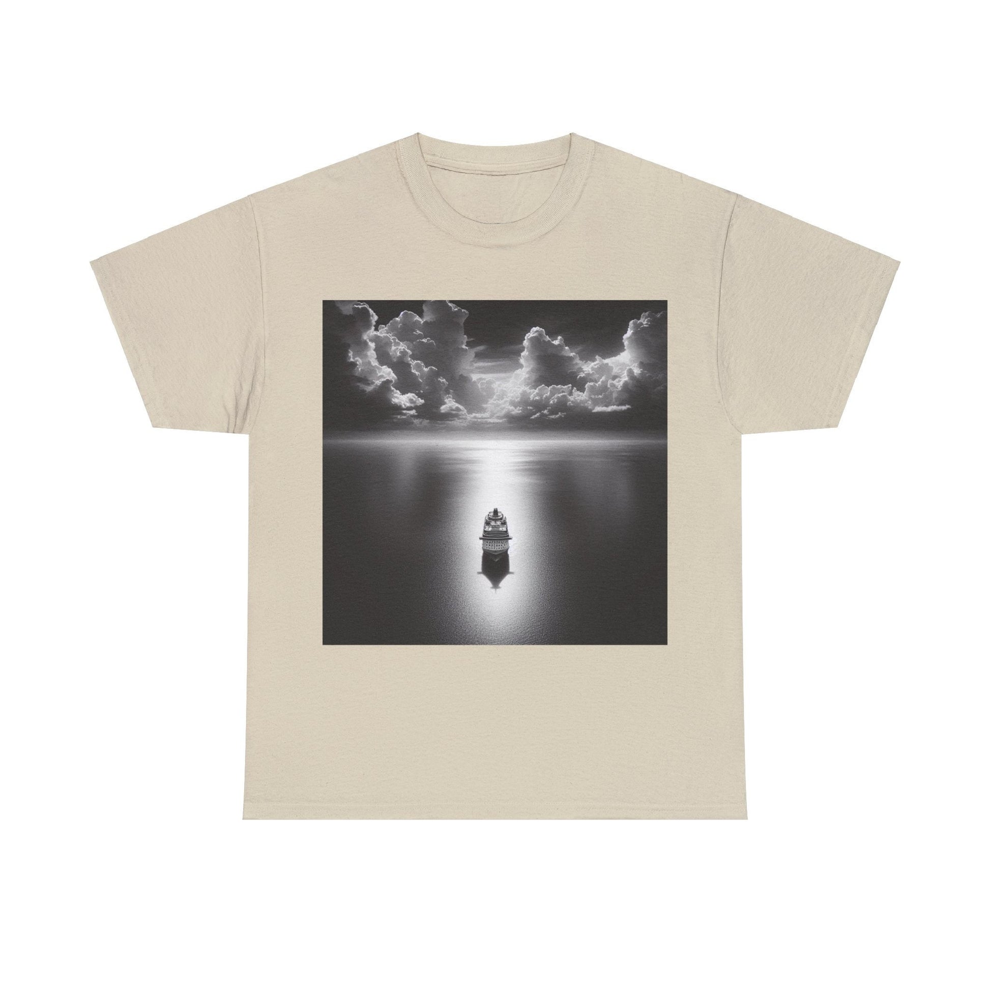 Ship on the moon lit ocean Tee Shirt