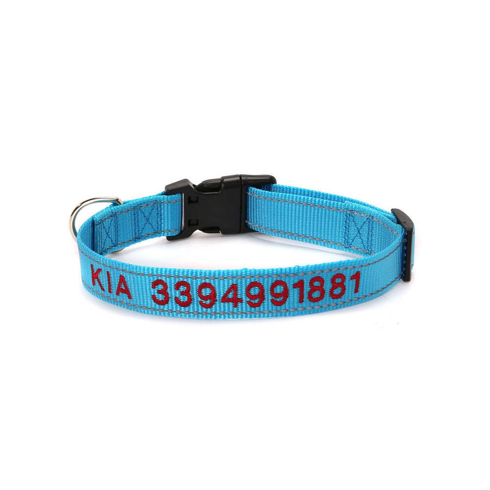 Personalized Dog Collar with visibility at night for safety gift for pet lovers!