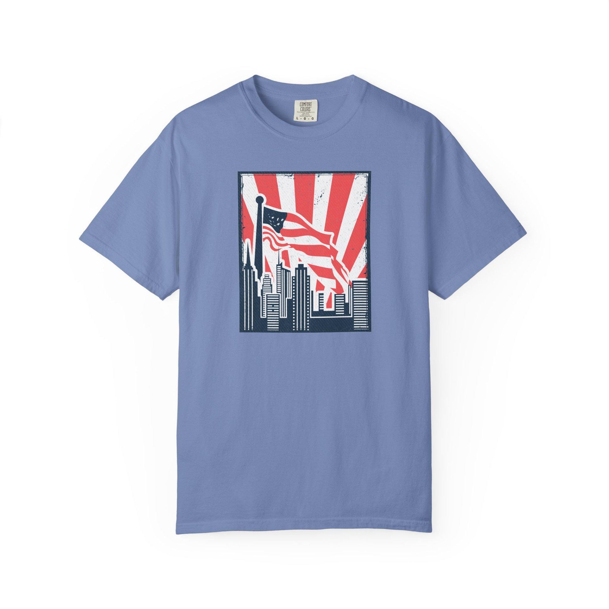 Comfort Colors, Patriotic T-Shirt, American Flag Tee, Summer Casual Wear, Independence Day Gift, Unisex Graphic Shirt, 4th of July