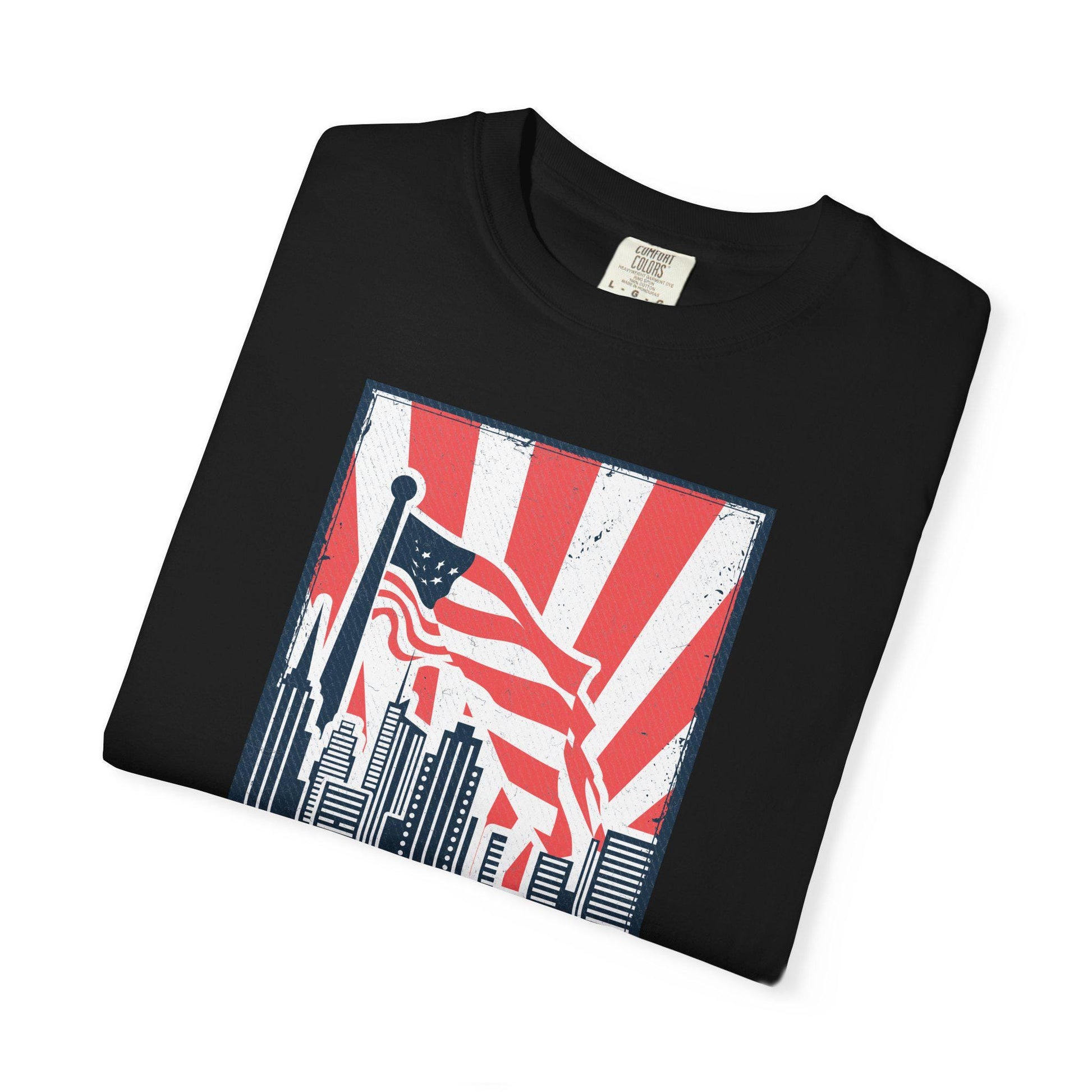 Comfort Colors, Patriotic T-Shirt, American Flag Tee, Summer Casual Wear, Independence Day Gift, Unisex Graphic Shirt, 4th of July