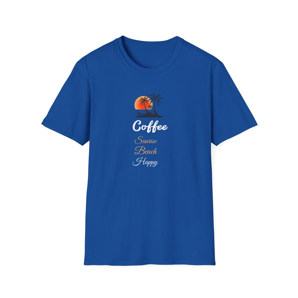 Coffee Sunrise Beach Happy Unisex Softstyle T-Shirt