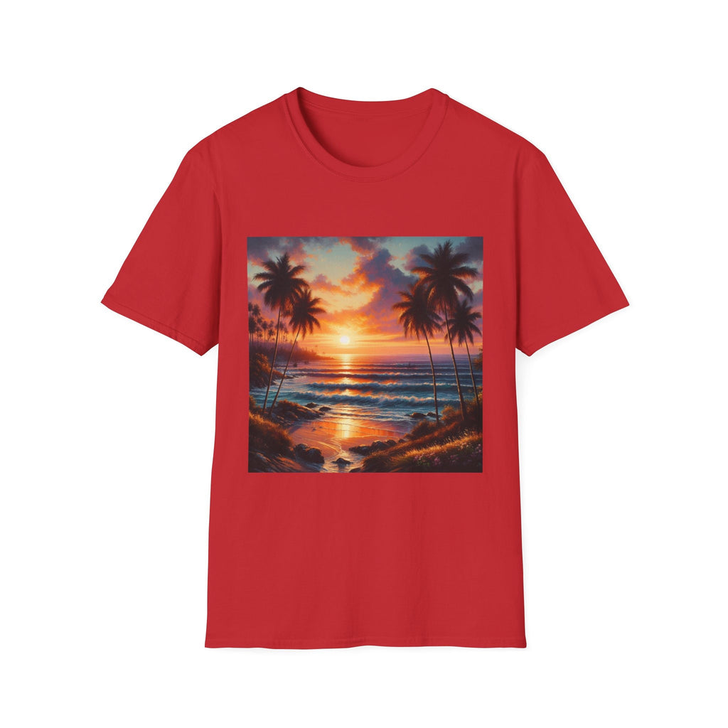 Ocean-Inspired Art Tee - Soft Cotton Cruise Wear - Ideal for Beach Trips - Great Gift for Sea Lovers Graphic Beach T-Shirt