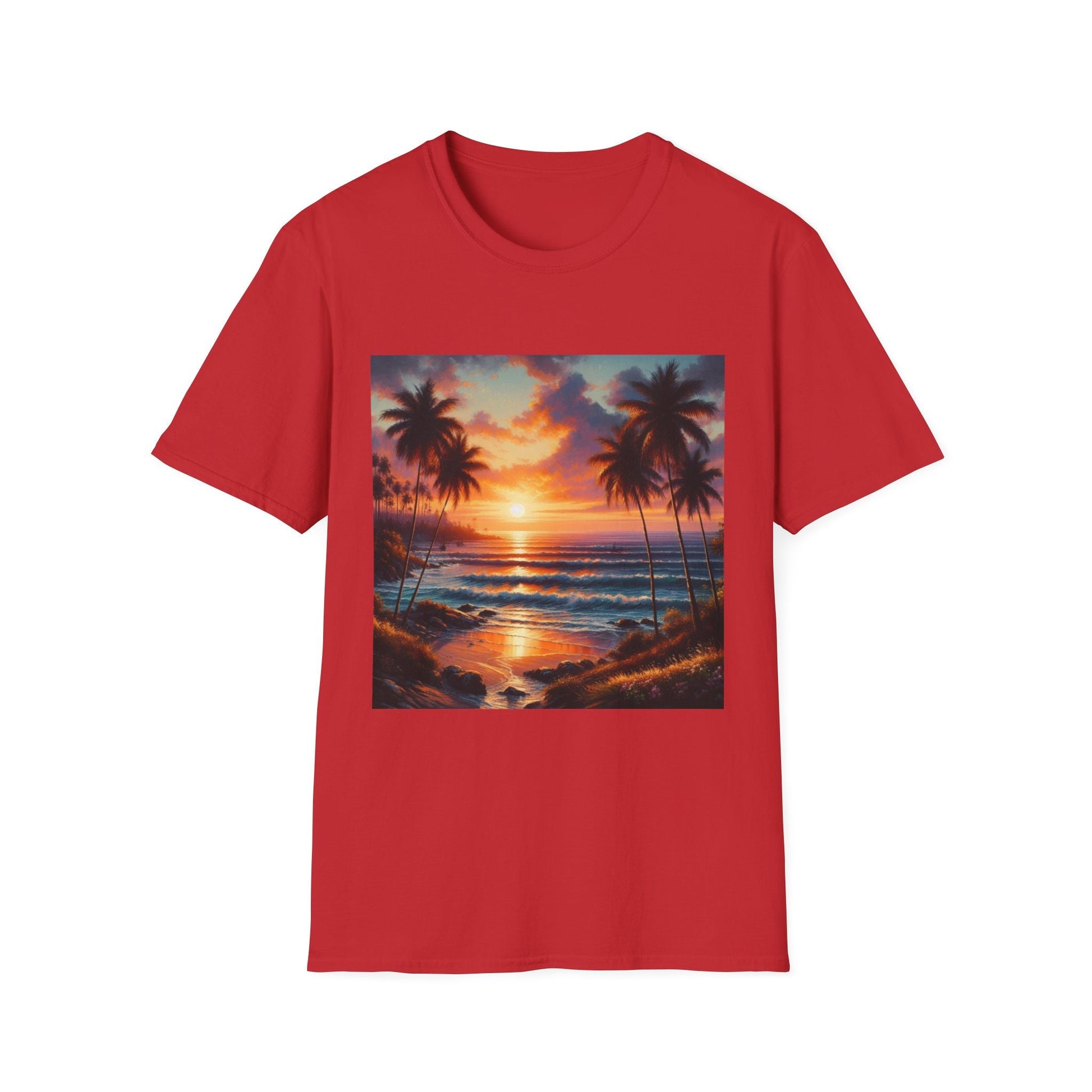 Ocean-Inspired Art Tee - Soft Cotton Cruise Wear - Ideal for Beach Trips - Great Gift for Sea Lovers Graphic Beach T-Shirt