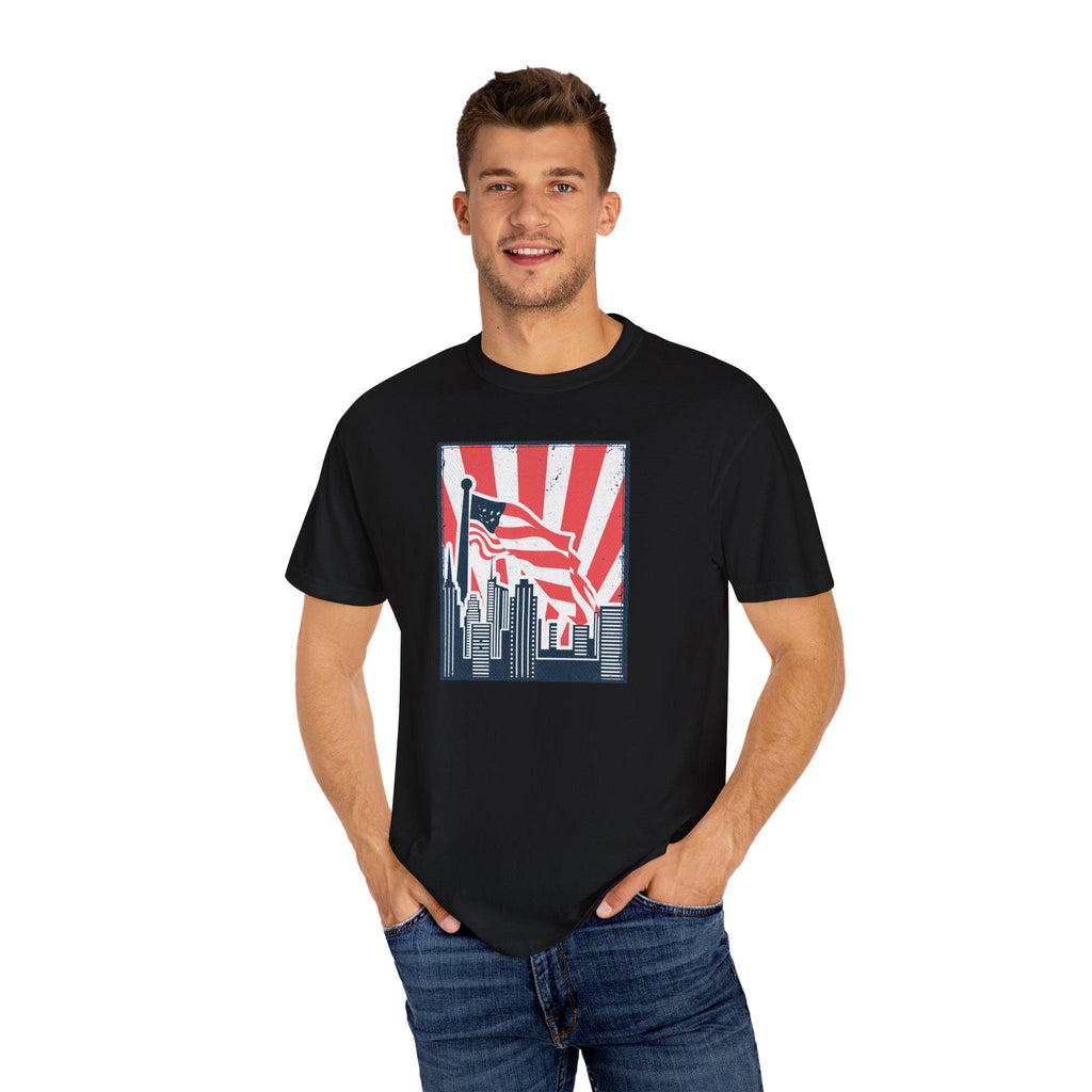 Comfort Colors, Patriotic T-Shirt, American Flag Tee, Summer Casual Wear, Independence Day Gift, Unisex Graphic Shirt, 4th of July