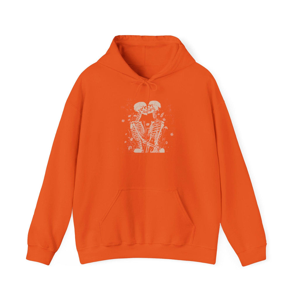 Skeleton Lovers Hoodie Sweatshirt, Funny Fall Couple Gift Shirt, Matching His and Hers Sweaters, Halloween Jumper, Spooky Skeleton