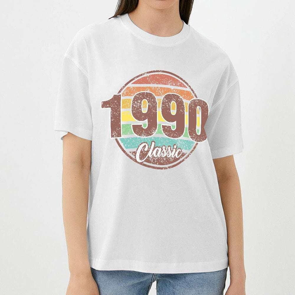 Retro T-Shirt Custom Year Classic Birthday T-Shirt Gifts Fashion Style Back-to-school Gift