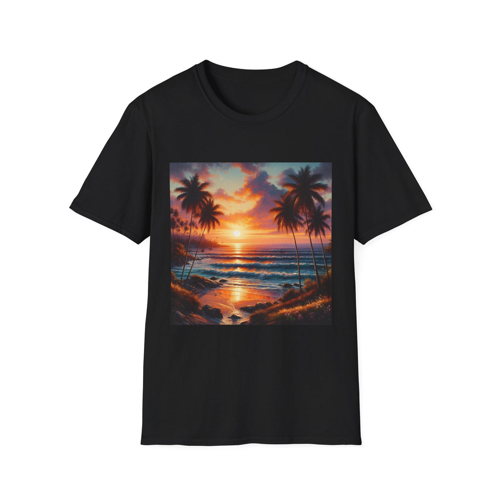 Ocean-Inspired Art Tee - Soft Cotton Cruise Wear - Ideal for Beach Trips - Great Gift for Sea Lovers Graphic Beach T-Shirt