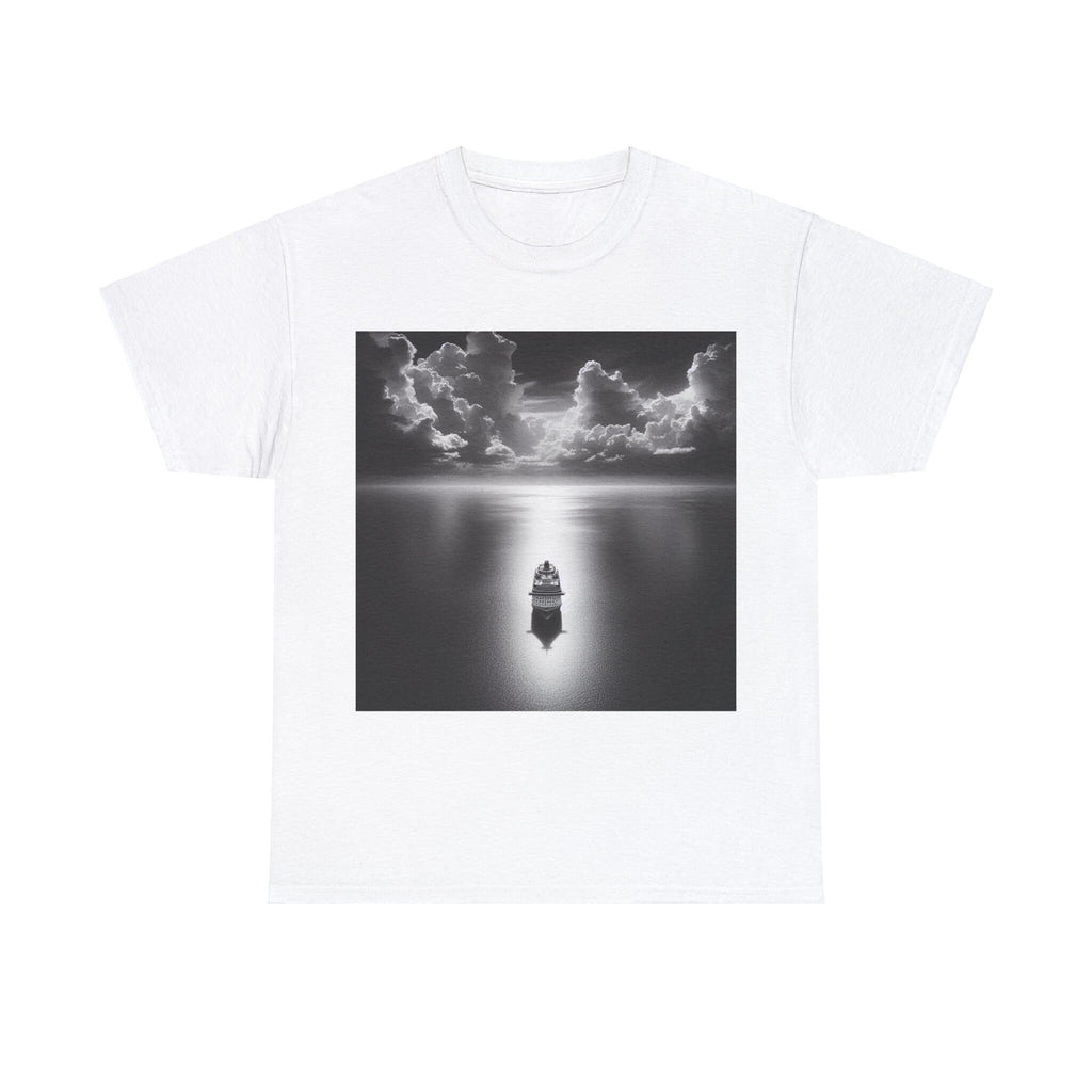Ship on the moon lit ocean Tee Shirt