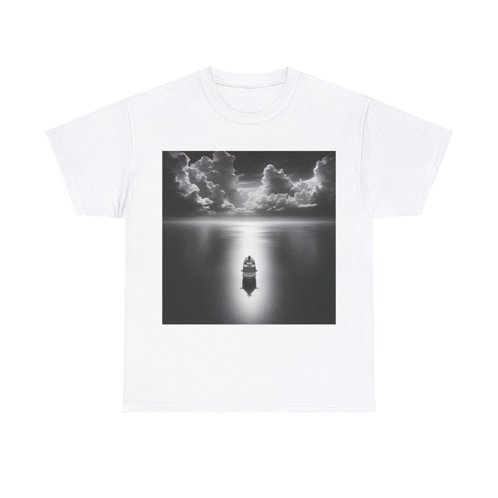 Ship on the moon lit ocean Tee Shirt