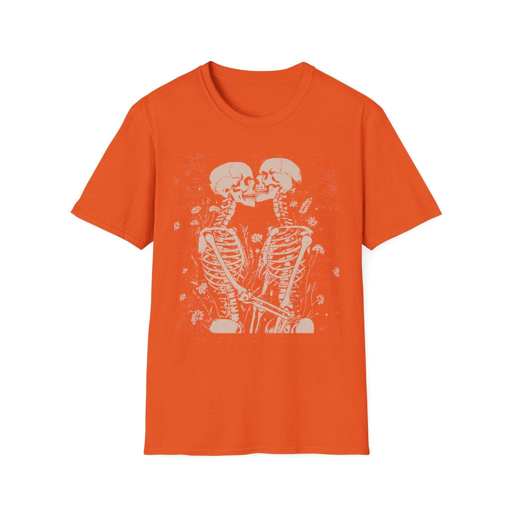 Skeleton Lovers Unisex T-Shirt, Funny Fall Couple Gift Shirt, Halloween Couples Shirts
