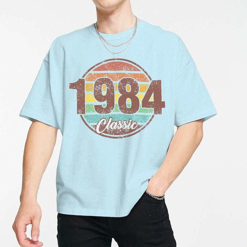 Retro T-Shirt Custom Year Classic Birthday T-Shirt Gifts Fashion Style Back-to-school Gift
