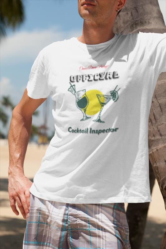 Cruise Drink Package Official Cocktail Inspector T-Shirt, Funny Tee for Party and Cruise Lovers, Great for Birthdays, Cruisers, Gift Idea -