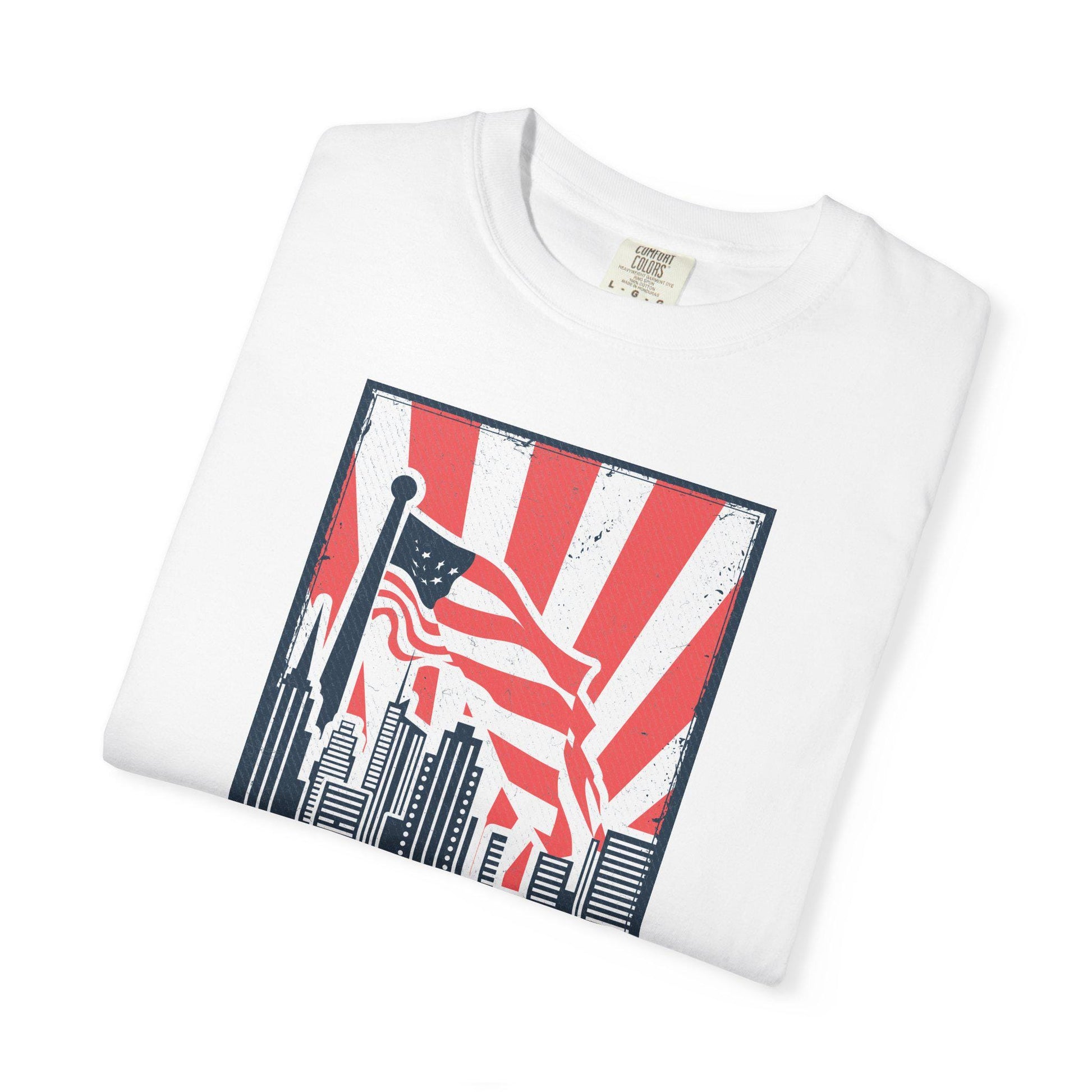 Comfort Colors, Patriotic T-Shirt, American Flag Tee, Summer Casual Wear, Independence Day Gift, Unisex Graphic Shirt, 4th of July