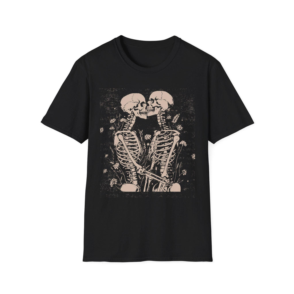 Skeleton Lovers Unisex T-Shirt, Funny Fall Couple Gift Shirt, Halloween Couples Shirts