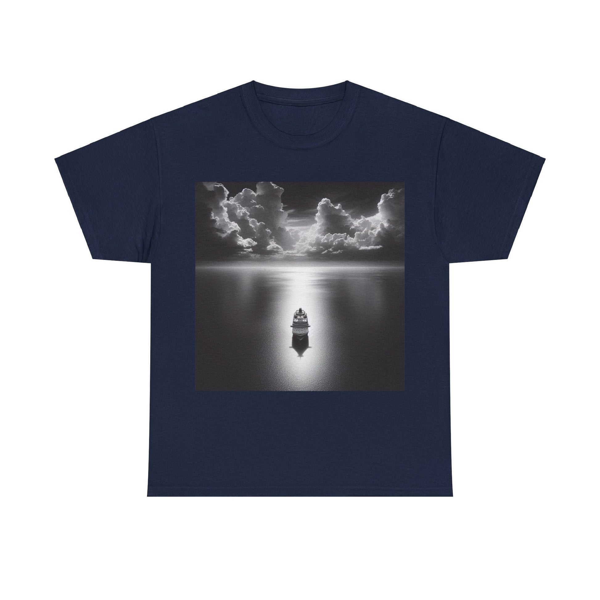 Ship on the moon lit ocean Tee Shirt